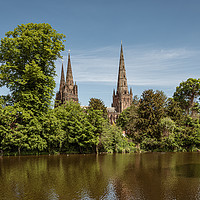 Buy canvas prints of Lichfield cathedral by Alan Tunnicliffe