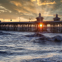 Buy canvas prints of Blackpool sunset by Alan Tunnicliffe