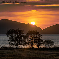 Buy canvas prints of  Loch Linnhe sunset by Alan Tunnicliffe