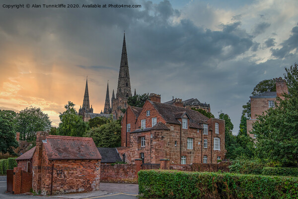 Lichfield cathedral sunset Picture Board by Alan Tunnicliffe