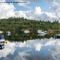 Buy canvas prints of Serene Reflections of Aldochlay Bay by Alan Tunnicliffe