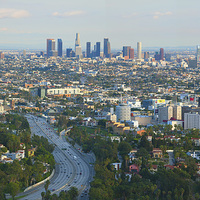 Buy canvas prints of Los Angeles Skyline and Los Angeles Basin by Ram Vasudev