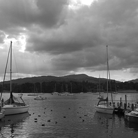 Buy canvas prints of Boats on Windermere by Jane Hitchcock