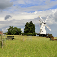 Buy canvas prints of landscape with windmill by Susan Sanger