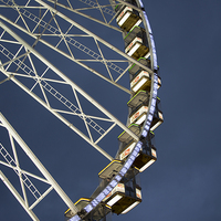 Buy canvas prints of Fairground ride big wheel by Susan Sanger
