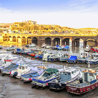 Buy canvas prints of  Boats at Folkestone Harbour late afternoon by Susan Sanger