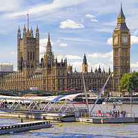 Buy canvas prints of London River Thames with Big Ben by Susan Sanger