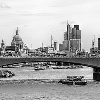 Buy canvas prints of The City of London from the River Thames by Susan Sanger