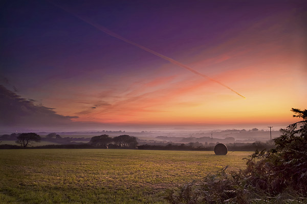 Misty Cornish Sunrise Picture Board by Christine Smart