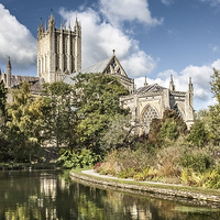 Buy canvas prints of Wells Cathedral Reflections by Christine Smart