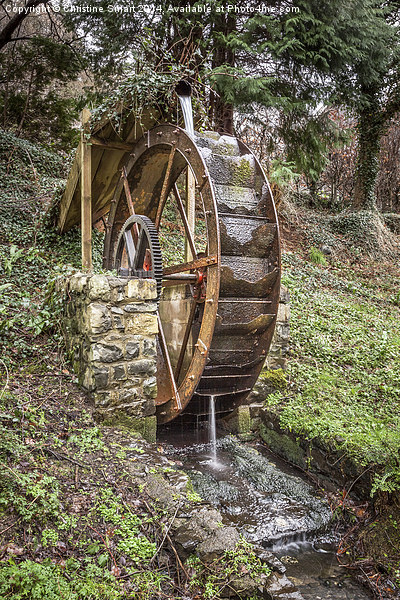 Rusty Waterwheel at Aber Falls Picture Board by Christine Smart