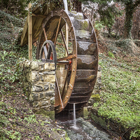 Buy canvas prints of Rusty Waterwheel at Aber Falls by Christine Smart