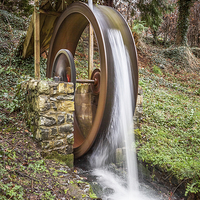 Buy canvas prints of The Flowing Waterwheel by Christine Smart