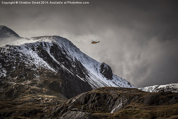 RAF Mountain Rescue in Snowdonia Picture Board by Christine Smart
