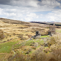 Buy canvas prints of Dolwyddelan Castle Countryside Panorama by Christine Smart