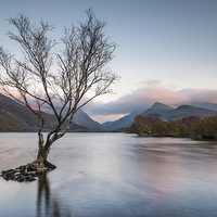 Buy canvas prints of  Sunset at Llyn Padarn by Christine Smart