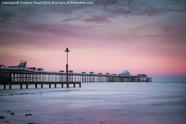  Sunset at Llandudno Pier Picture Board by Christine Smart