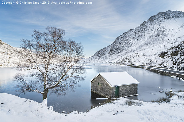  Snowfall at Llyn Ogwen Picture Board by Christine Smart