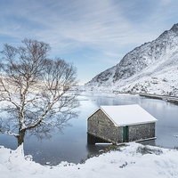Buy canvas prints of  Snowfall at Llyn Ogwen by Christine Smart