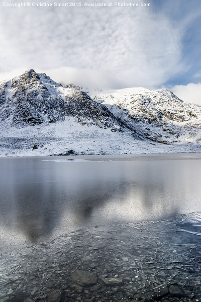  Cwm Idwal Broken Reflections Picture Board by Christine Smart