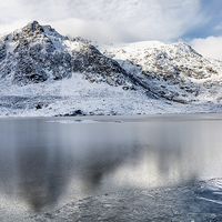 Buy canvas prints of  Cwm Idwal Broken Reflections by Christine Smart