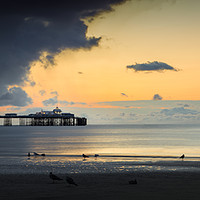 Buy canvas prints of Calm Before the Storm, Llandudno Pier by Christine Smart