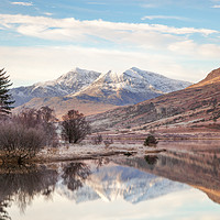 Buy canvas prints of Snowdon Horseshoe Reflections by Christine Smart
