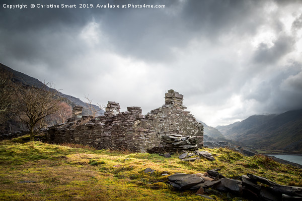Storm Clouds at Dinorwic Quarry Picture Board by Christine Smart