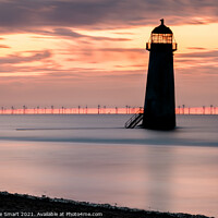 Buy canvas prints of Talacre Lighthouse Silhouette by Christine Smart