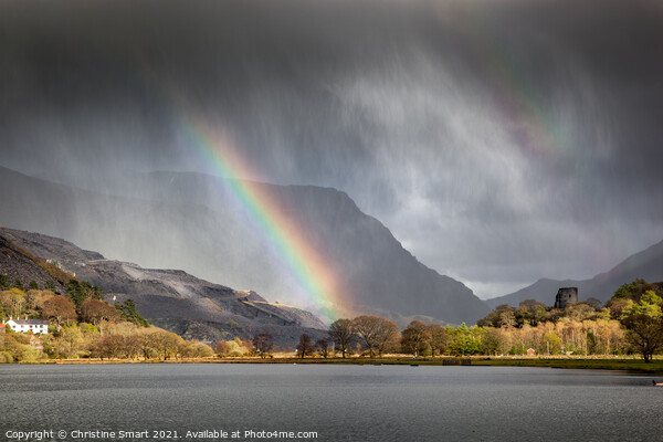 Four Seasons in One Day - Llyn Padarn, Llanberis Picture Board by Christine Smart