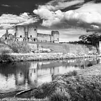 Buy canvas prints of Rhuddlan Castle, North Wales - Black and White by Christine Smart