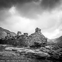 Buy canvas prints of The Quarry Days, Dinorwic Slate Quarry, Snowdonia - North Wales Black and White by Christine Smart