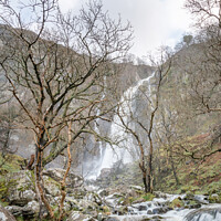 Buy canvas prints of Aber Falls, Waterfall Cascading over Rocks, Landscape Photograph- North Wales by Christine Smart
