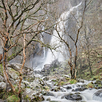 Buy canvas prints of Aber Falls, Waterfall Cascading over Rocks, Landscape Photography - North Wales by Christine Smart