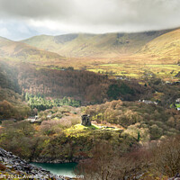 Buy canvas prints of Dolbadarn Castle, Sunlit Landscape - Llanberis, Snowdonia - North Wales by Christine Smart