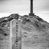 Buy canvas prints of Ynys Llanddwyn / Llanddwyn Island Monochrome Black and White Landscape Scene Isle of Anglesey North Wales by Christine Smart
