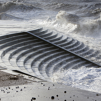 Buy canvas prints of  Wave breaker by Ian Clamp