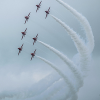Buy canvas prints of  Red arrows 75 by Ian Clamp