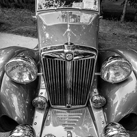 Buy canvas prints of Vintage MG Sports car  by Ian Clamp