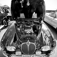 Buy canvas prints of  Jaguar 3.2 litre Saloon car by Ian Clamp