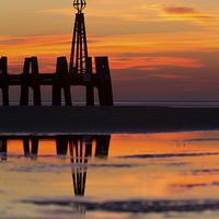 Buy canvas prints of  Sunset Jetty by Ian Clamp