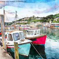 Buy canvas prints of Looe Harbour by Helen Hotson