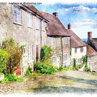 Buy canvas prints of Gold Hill in Shaftesbury by Helen Hotson