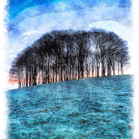 Buy canvas prints of Frosty Winter Sunrise by Helen Hotson