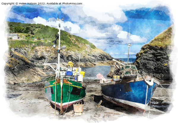 Fishing Boats in Cornwall Picture Board by Helen Hotson