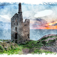 Buy canvas prints of Sunset at Wheal Owles by Helen Hotson