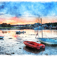 Buy canvas prints of Dusk on the River Tamar by Helen Hotson
