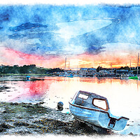 Buy canvas prints of Sunset on the Tamar by Helen Hotson