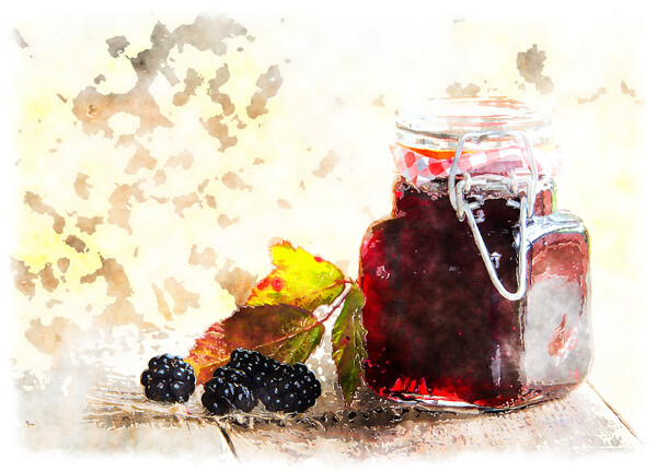 Homemade Blackberry Jam Picture Board by Helen Hotson