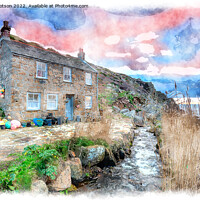 Buy canvas prints of Cottage by the Sea by Helen Hotson